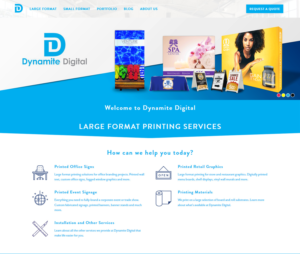 Website Banner - Dynamite Digital (Large Format Printing Company) | Graphic Design by JK18