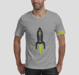 T-Shirt mit Startup Slogan & Rocket | T-shirt Design by atularts