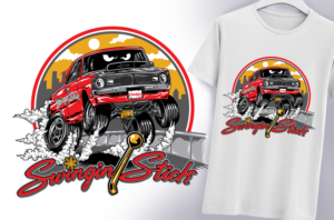 Caricature Graffiti Race Car Shirt CAR SHOW Drag Racing | T-Shirt-Design von SangBlater