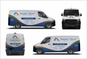 SMART HEAT HEATING AND COOLING WORKING VAN | Car Wrap Design by Robert Macwan