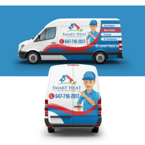 SMART HEAT HEATING AND COOLING WORKING VAN | Car Wrap Design by Finley Johnson