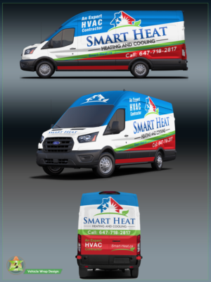 SMART HEAT HEATING AND COOLING WORKING VAN | Car Wrap Design by Azhoeck