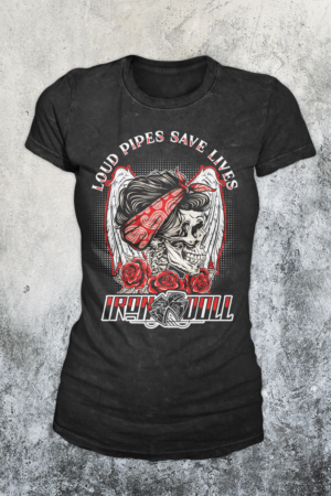 *** Updated brief for Women motorcycle riders t-shirt | T-shirt Design by badpixelarts