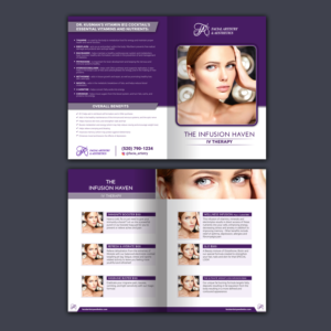 High-End Bifold Brochure for Aesthetics Medspa Business | Brochure Design by paulkanjosh