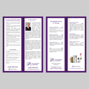 High-End Bifold Brochure for Aesthetics Medspa Business | Brochure Design by GraphicsGuru