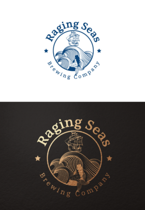 Raging Seas Brewing Company | Logo Design by Amethystica