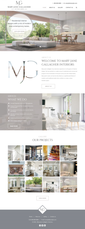 Website for an interior designer | Web Design by Starlyn DS