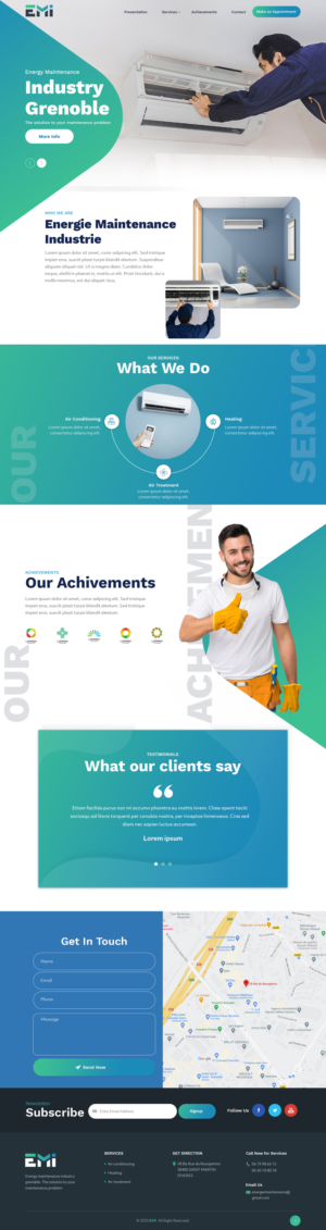  Web Design for EMI Air conditioning company | Web Design by sai.designer87