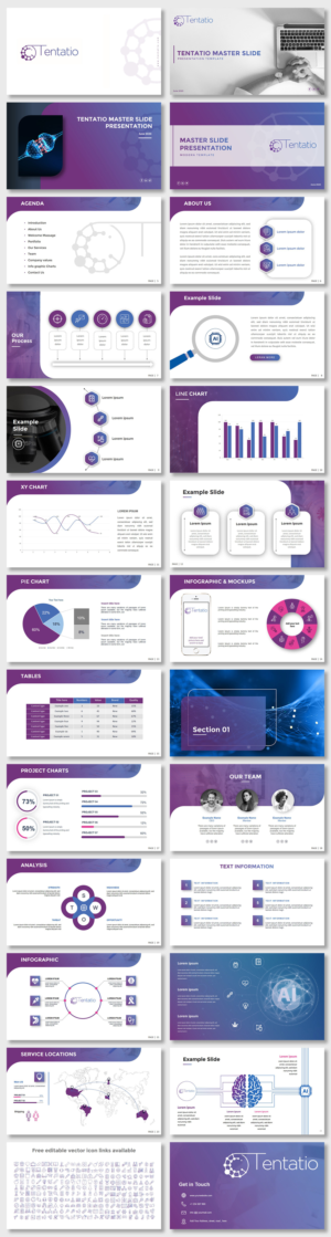 PowerPoint Corporate Template for Healthcare AI Technology Company | PowerPoint-Design von Luvinda