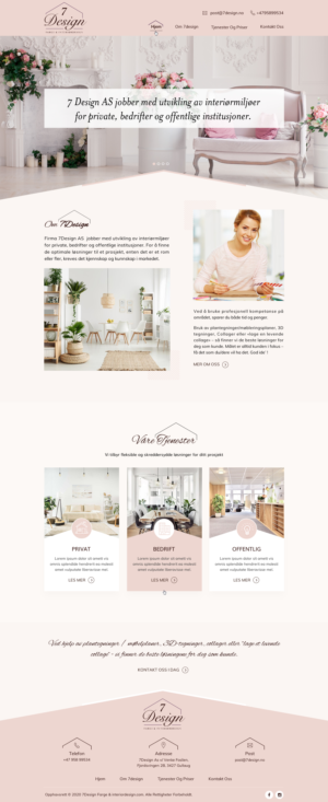 7Design website scandinavian interior design | Web Design by Sbss