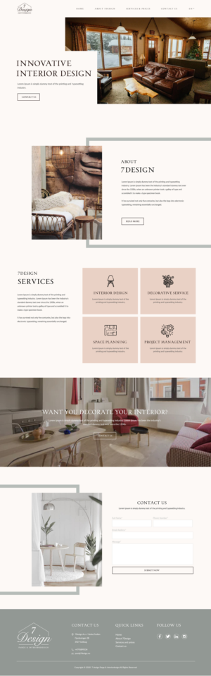 7Design website scandinavian interior design | Web Design by bdesigner9