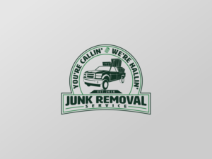 You're Callin' We're Hallin' Junk Removal Service | Logo Design by Kornelius - Lahalah