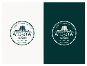 Willow Mist Farm ~ Living the Life | Logo Design by wonderland