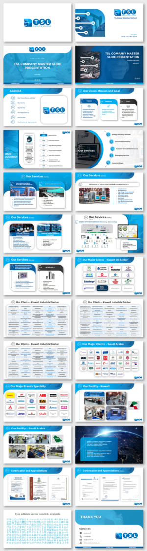 TSL Company Introduction Presentation for Industrial Electronics and Automation | PowerPoint Design by Luvinda