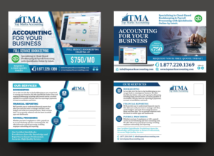 Top Marks Accounting - New Postcard for B2B marketing | Postcard Design by rkailas