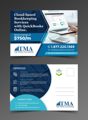 Top Marks Accounting - New Postcard for B2B marketing | Postcard Design by ecorokerz