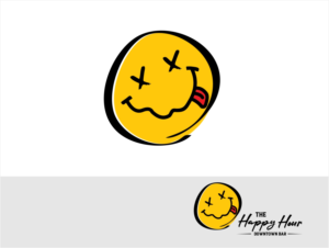 Just the happy face w/ a mustard type yellow and redish tongue | Logo Design by vta