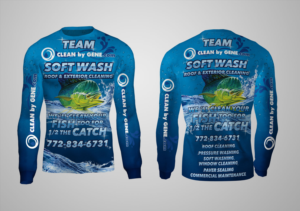 Team Clean by Gene Sublimation Long Sleeve Fishing Shirt  | T-shirt Design by Bear Studio