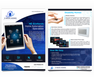 Z-wave Homes 1st Flyer promoting new business for home automation* | Flyer Design by Luniere Designs