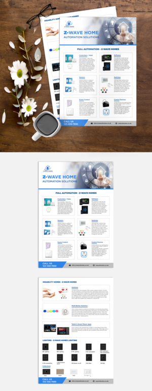 Z-wave Homes 1st Flyer promoting new business for home automation* | Flyer Design by ZeneFashions