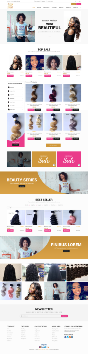 Hair Extension Website for my business store. | Web-Design von sai.designer87