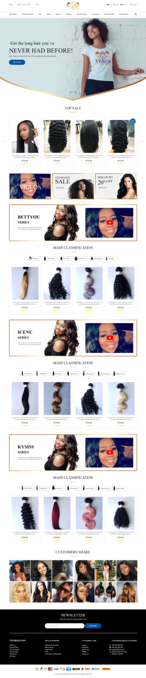 Hair Extension Website for my business store. | Web-Design von bdesigner9