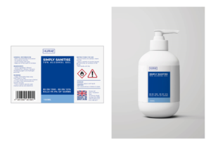 Simply Sanitise Hand Gel Label for Retail | Etikett-Design von DCARO