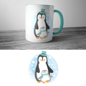 Cartoon painting design for Mug   | Illustration-Design von anekaa