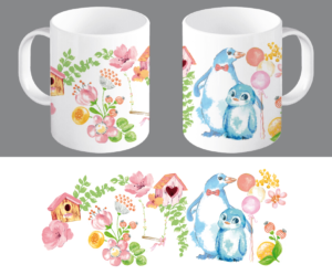 Cartoon painting design for Mug   | Illustration-Design von Whitebread