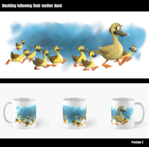 Cartoon painting design for Mug   | Illustration-Design von Tomi Ax