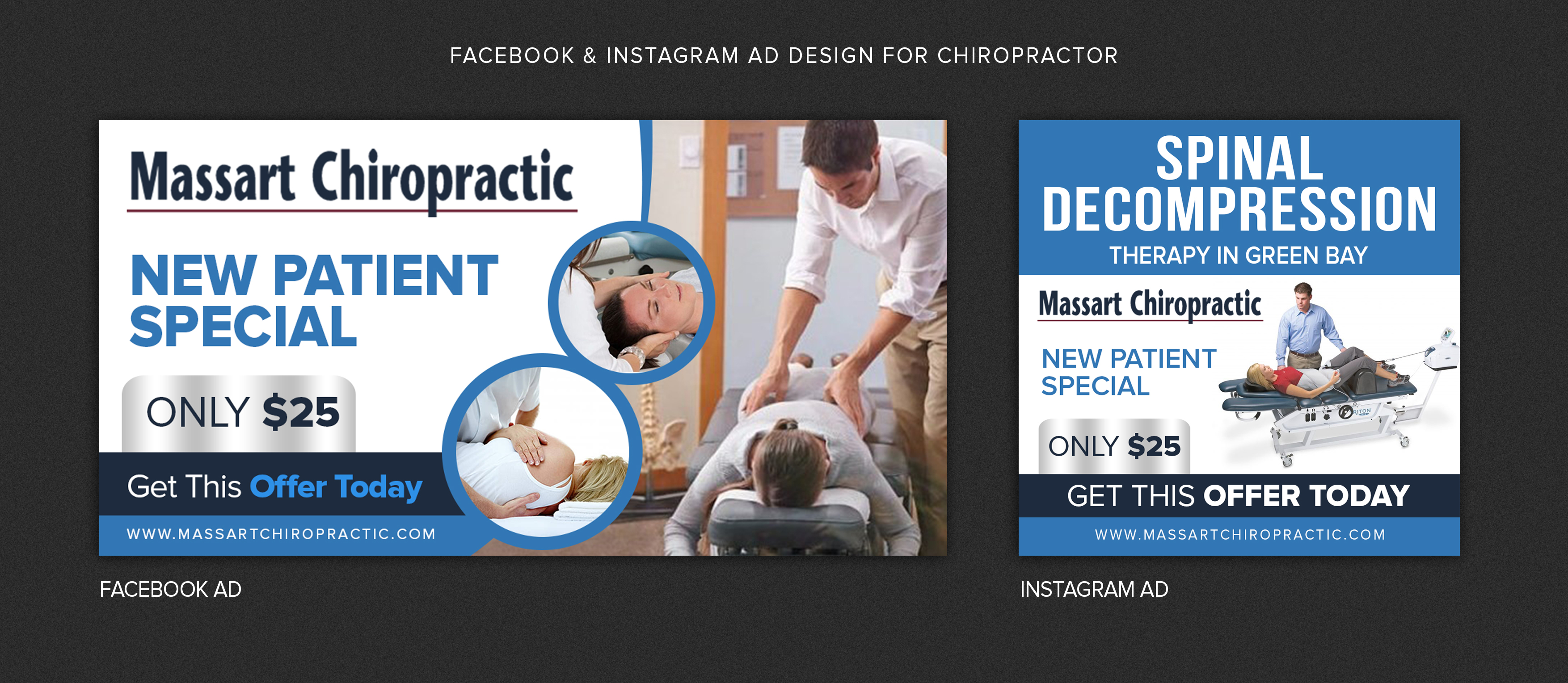 Banner-Design von ARTOGRAPHY für Massart Chiropractic | Design #24795438