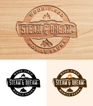 Steam & Dream Wood-Fired Mobile Sauna | Logo Design by ACK Design