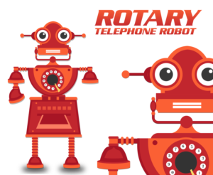 Rotary Telephone Robot | Graphic Design by Rickyy