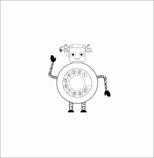 Rotary Telephone Robot | Graphic Design by Jamal 12