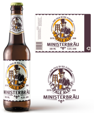 Ministerbrau - vom Feld in die Flasche (logo already designed) | Etikett-Design von ART DEPOT