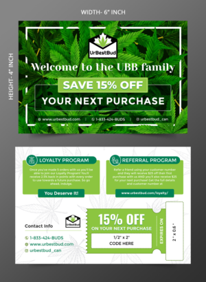 Welcome Card for first time customers  | Graphic Design by ecorokerz