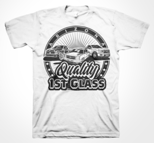 az themed tshirt designs for autoglass company  | T-shirt Design by badpixelarts