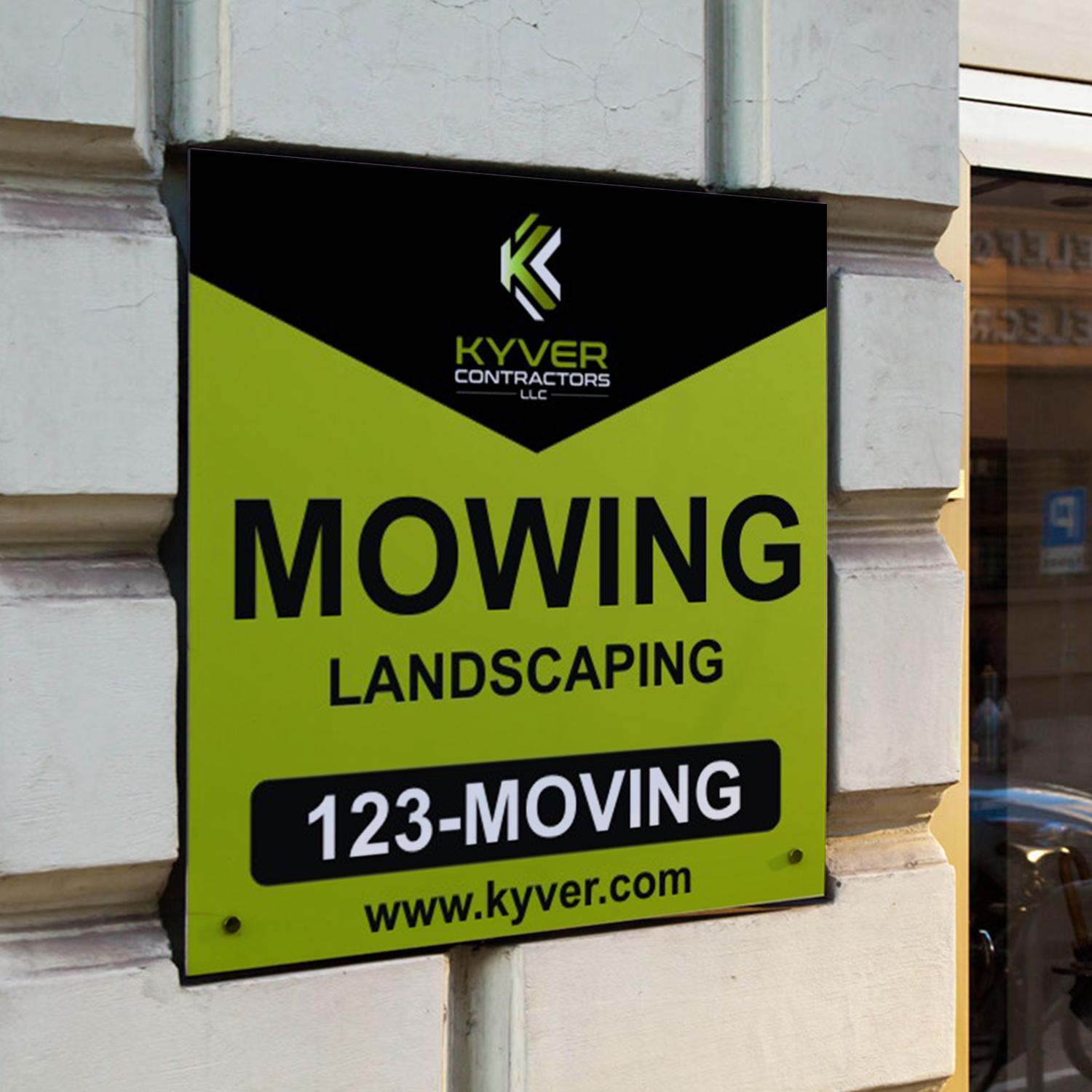 Signage Design by DG+ for Kyver Contractors, LLC | Design #24828127