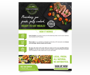 Local Healthy meal delivery service needs a new flyer | Flyer Design by Luniere Designs