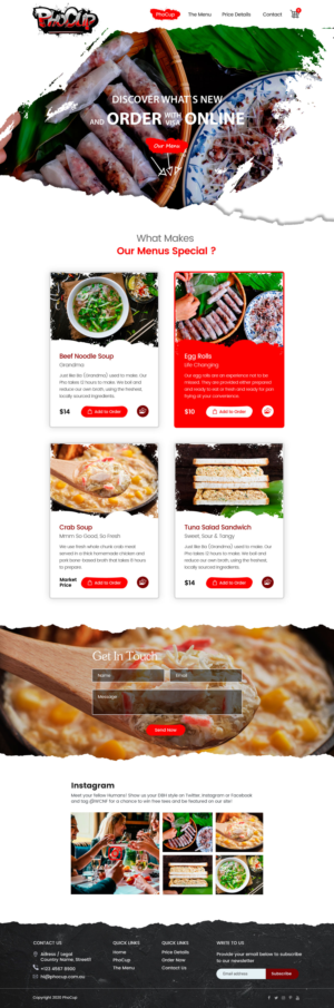 Help us Create Excitement with a Food To Go Web Site Menu  | Web-Design von Shijo John