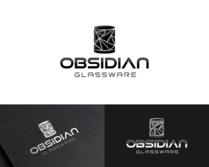 Obsidian Glassware | Logo Design by ACK Design