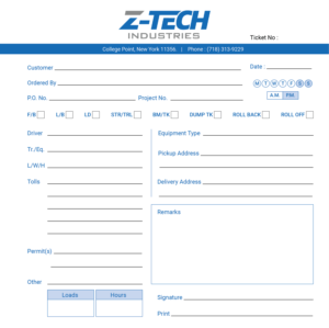 Need to make a work slip for trucking company. | Word Template Design by Akshar Shailesh