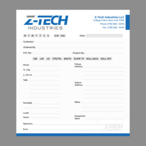 Need to make a work slip for trucking company. | Word Template Design by JanuXart