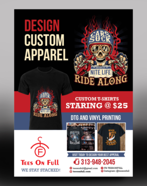 T SHIRT BUSINESS That needs a Flyer of SERVICES offered (LOGO PROVIDED) | Flyer-Design von rkailas