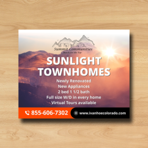 Sunlight Townhomes - Billboard design for our newly renovated townhome community | Werbetafel-Design von ecorokerz