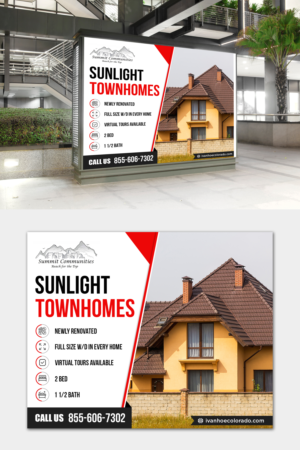 Sunlight Townhomes - Billboard design for our newly renovated townhome community | Werbetafel-Design von ZeneFashions