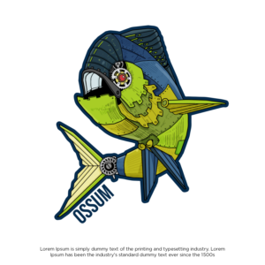 Machine Mahimahi Sticker | Graphic Design by cahayafatimah