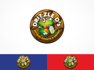 DRIZZLE D's ARTISAN DONUTS & DRINKS | Logo-Design von ArtTank