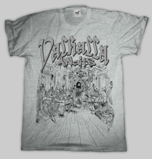 welcome to Valhalla Odin and warriors | T-shirt Design by dundun