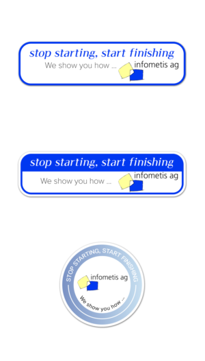 Infometis stickers design for our main topics (for example: agile and Kanban) | Sticker Design by SL Designer